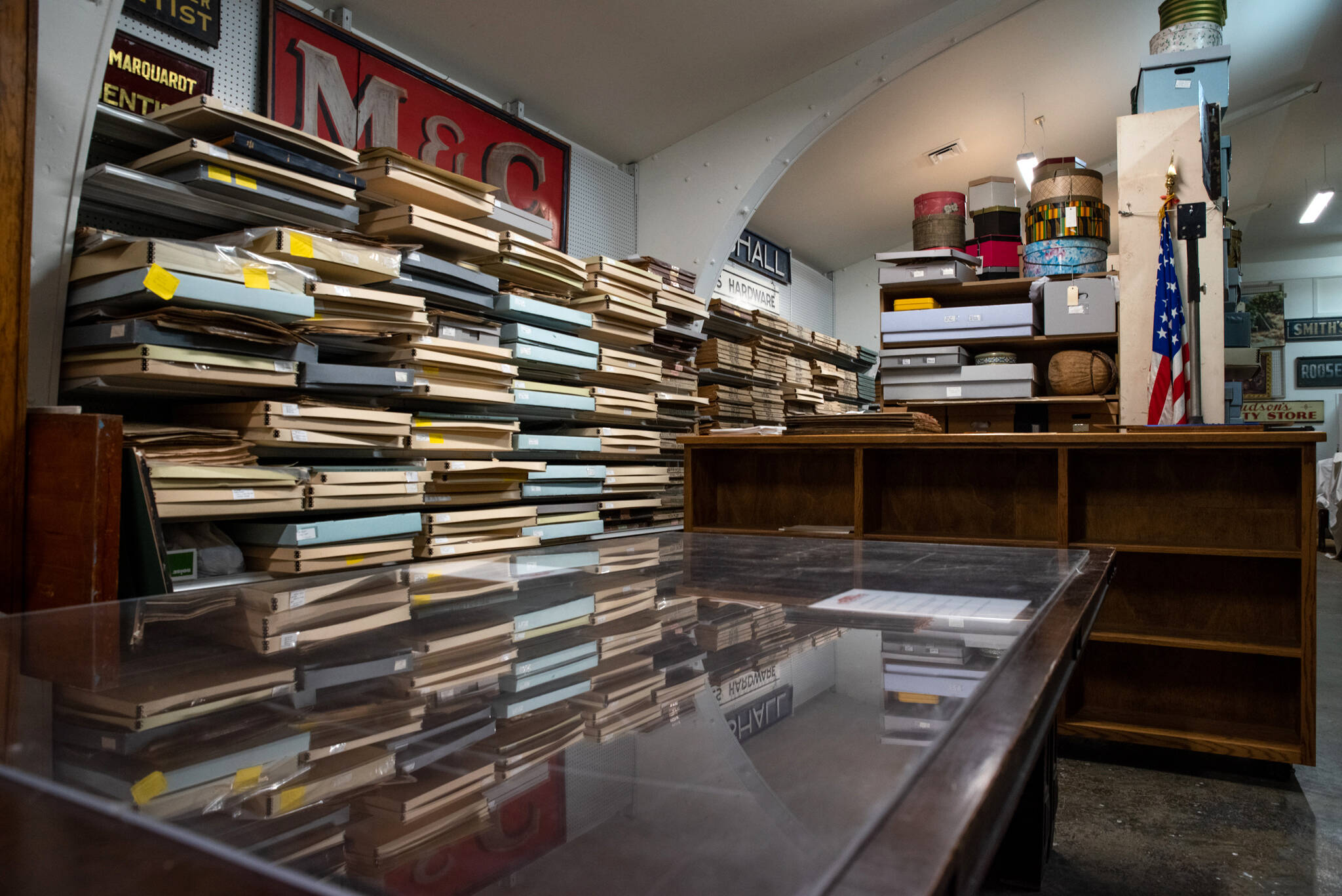 Massive stacks of newspapers are stored in the archives of the North Olympic History Center in Port Angeles, where they expect to scan them so more people can have access to the info from the World Wide Web.