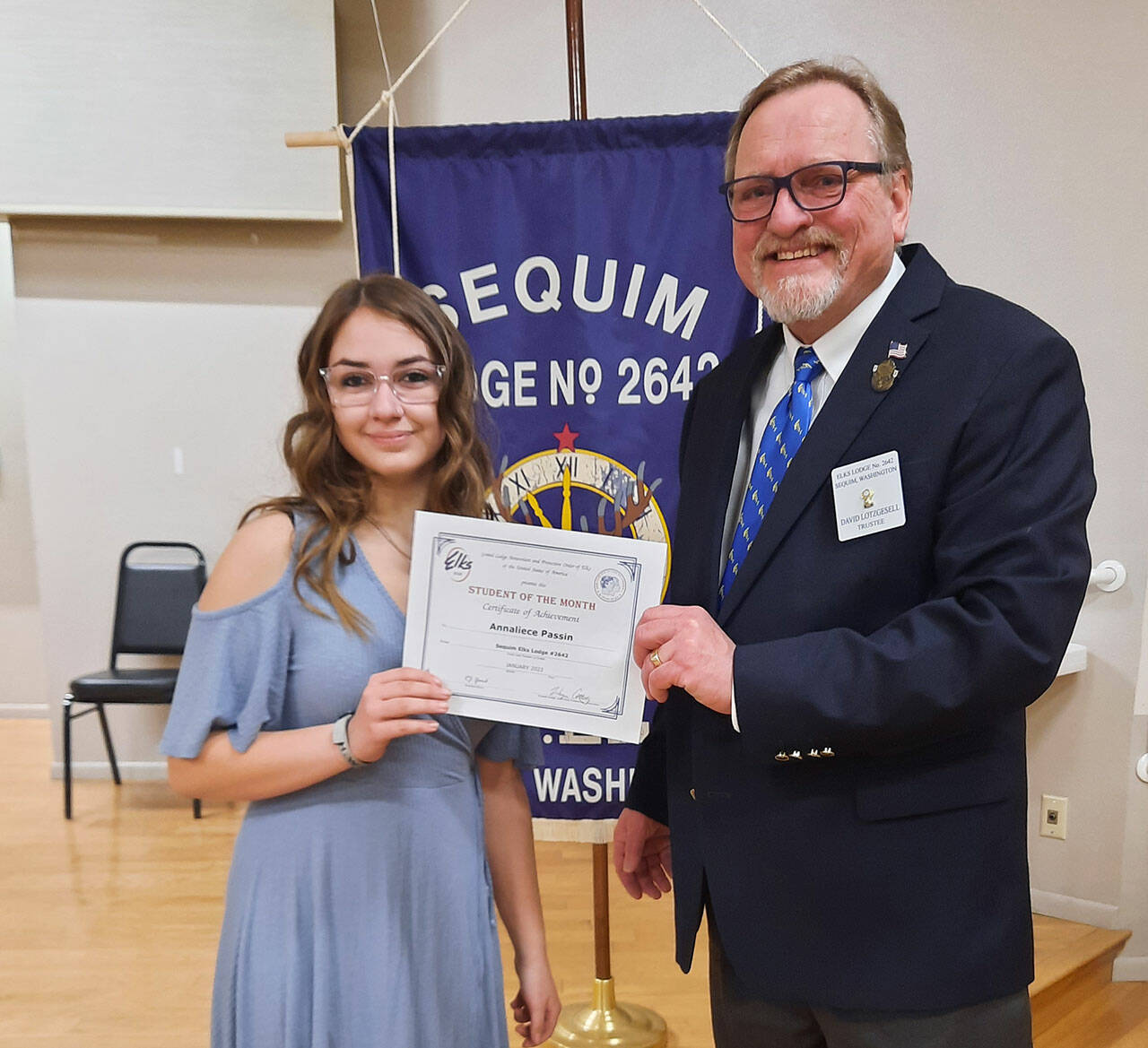 Milestone Elks pick Possin for Student of the Month Sequim Gazette