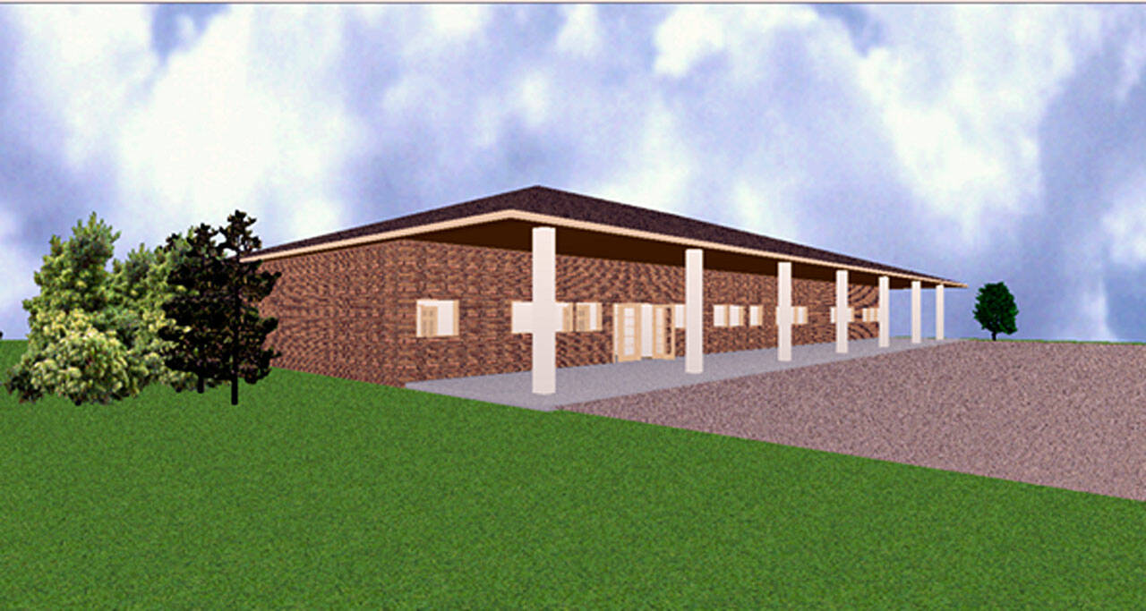 The exterior concept for JPSF. Graphic courtesy of Clallam County