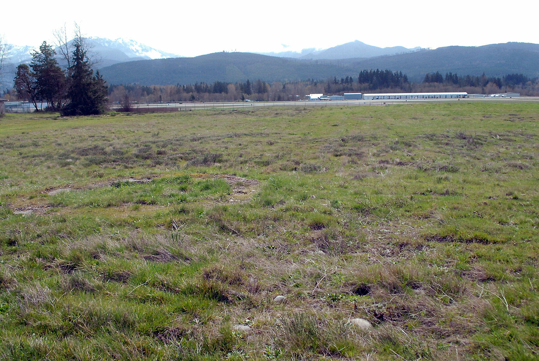 Photo by Keith Thorpe/Olympic Peninsula News Group
An empty spot of land near 19th and O streets next to William R. Fairchild International Airport in Port Angeles, shown on April 6, is under consideration for construction of a Joint Public Safety Facility.