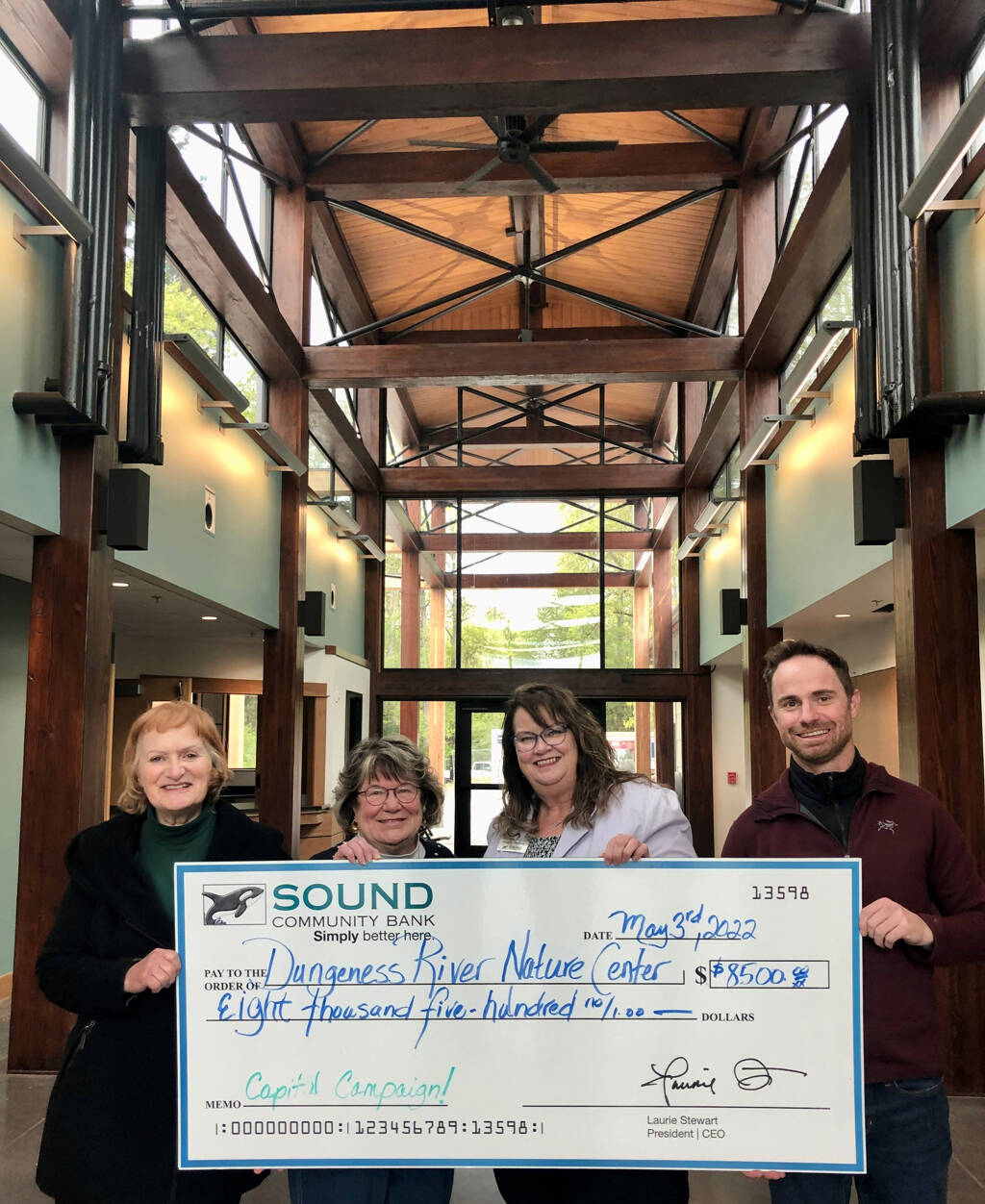 Milestone Sounds Community Bank boosts Dungeness River Nature Center