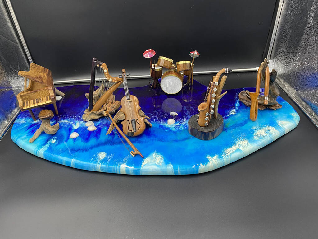 “Music from the Sea Shore” by John Bertholl, a featured artist and part of the the SEQUIMAGES exhibit at the Blue Whole Gallery in June. Submitted photo