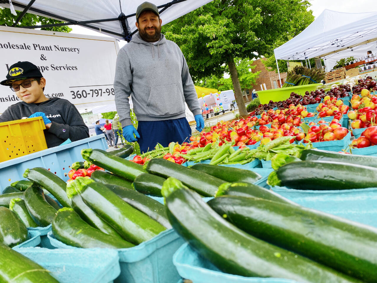 Photo by Emma Jane Garcia/Sequim Farmers & Artisans Market
Check out zucchinis, cherries and more at the Oceanside Nurseries at the Sequim Farmers & Artisans Market, hosting special hours this Saturday and Sunday during Lavender Weekend.
