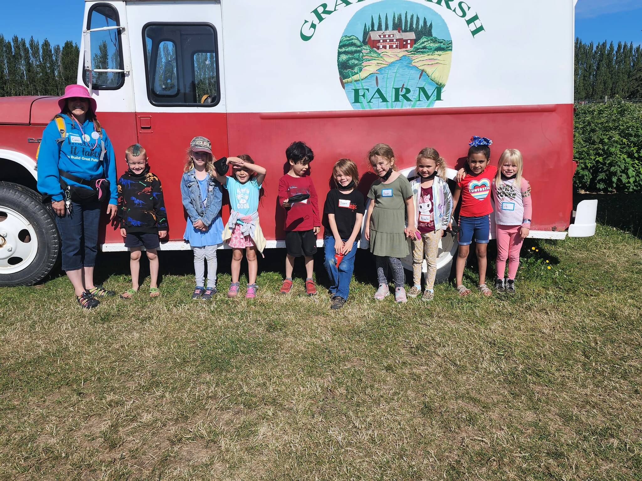 Submitted photo
Boys & Girls Club members in kindergarten and first grade visited Graysmarsh Farm in recent weeks as part of their summer field trip program.