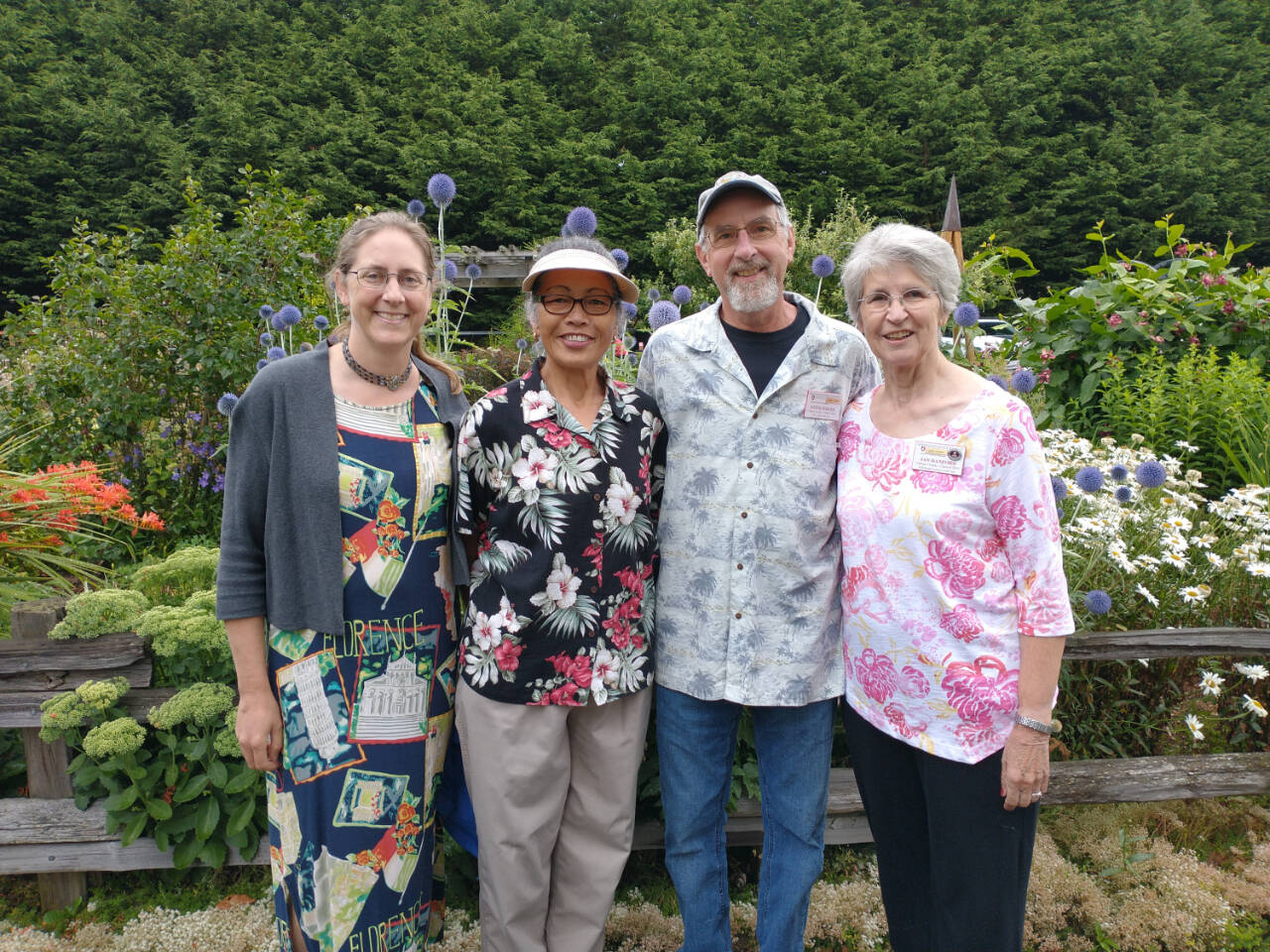 Submitted photo / Clallam County Master Gardeners Laurel Moulton, Audreen Williams, Keith Dekker and Jan Danford will answer gardening questions from 10:30 a.m.-noon on Saturday, Sept. 17, at the Master Gardener Demonstration Garden at 2711 Woodcock Road in Sequim. The presentation is free and open to the public.