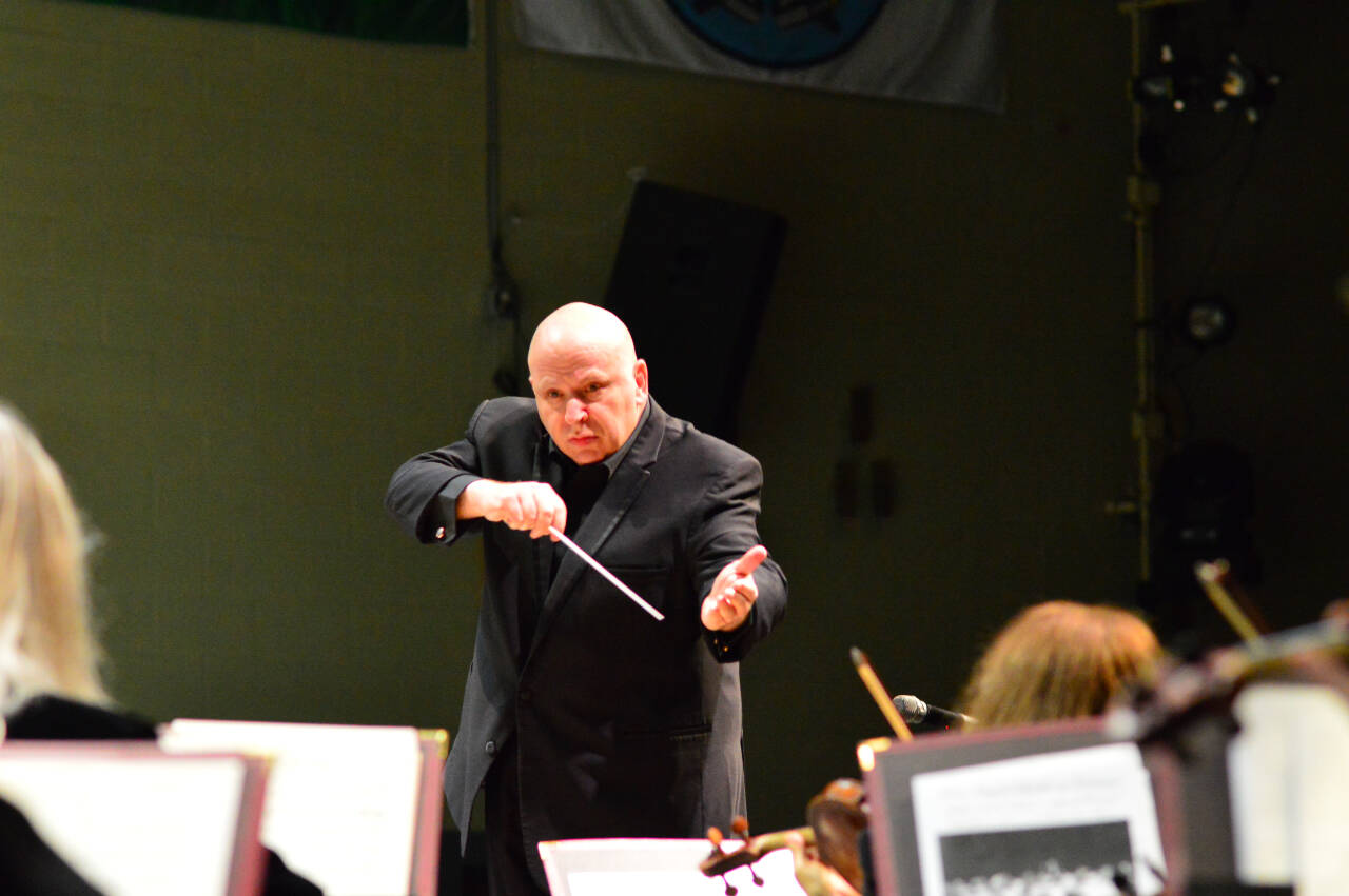 Photo by Diane Urbani de la Paz / Conductor Jonathan Pasternack leads the Port Angeles Symphony Orchestra in two Family Pops concerts this week.