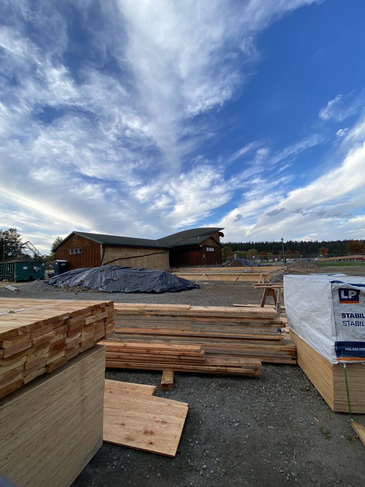Photo by Vicky Blakesley/Sequim City Band/ Expansion of the Sequim City Band’s Rehearsal Hall continues. The site has been excavated and concrete pours completed for the footings and foundation.
