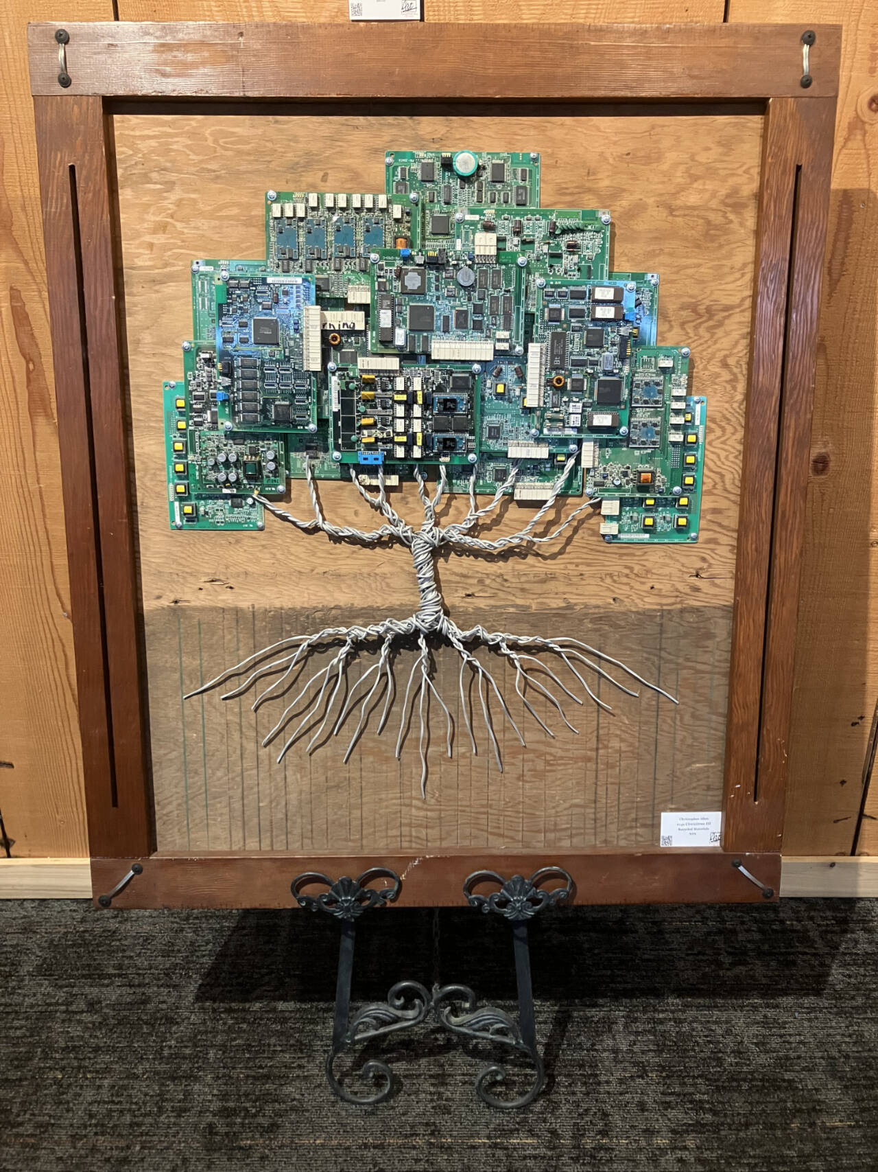 Submitted photo
Made from recycled material, “Circuitree” by Christopher Allen is on display in the Judith McInnes Tozzer Art Gallery at Sequim Museum & Arts, 544 N. Sequim Ave.