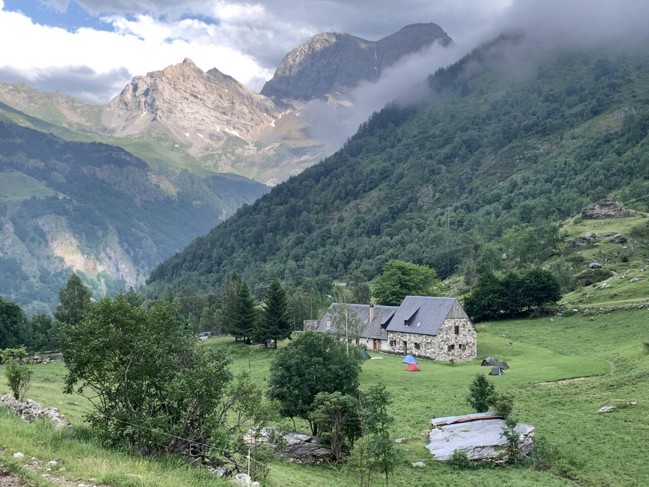 Photo by Carol Bernthal/Adam Henley / A mountain hut, or refugio, ic pictured along the Pyrenees High Route near Gavernie, France.