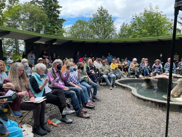 Submitted photo / An audience enjoys a Poetry in the Park event at the Port Angeles Fine Arts Center.