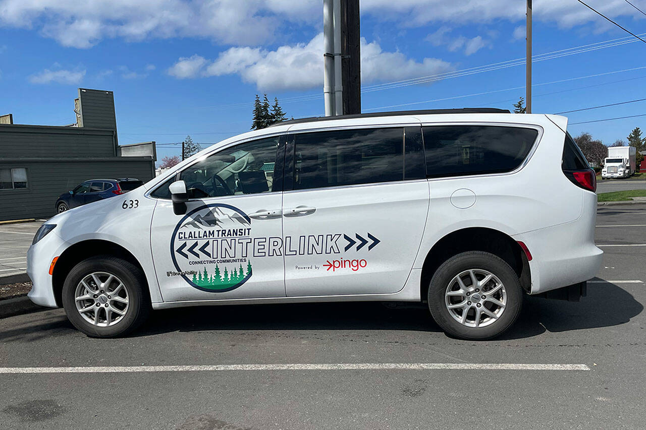 Sequim Gazette photo by Matthew Nash/ Ridership for Clallam Transit’s new Interlink vans has increased so much since December that leadership look to implement a second van that would report to pings for rides using the app “Ride Pingo.”