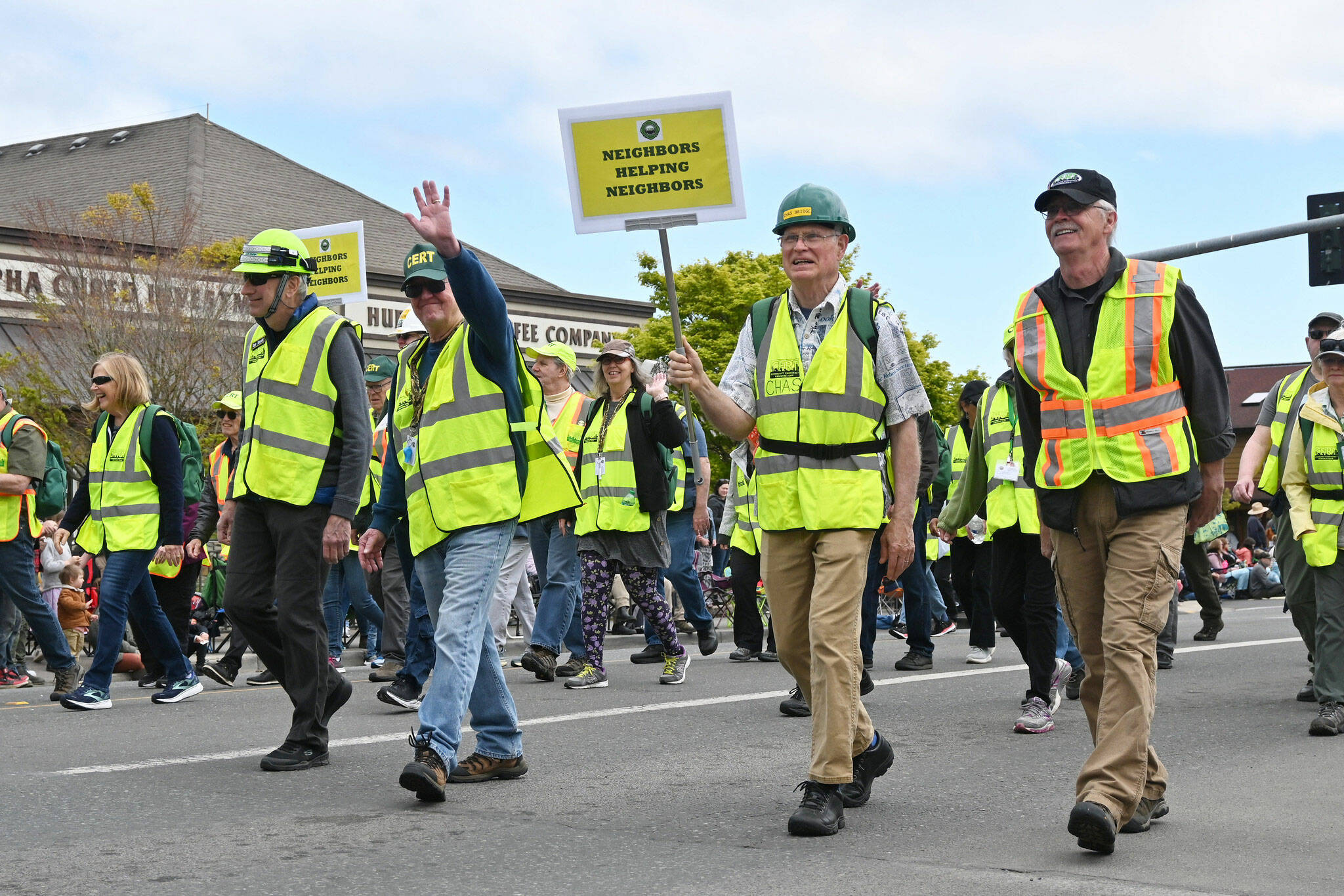 Sequim Gazette file photo by Michael Dashiell
Members of Community Emergency Response Team (CERT) walk and ride in the 2022 Grade Parade. This year’s Irrigation Festival Grand Parade starts at noon Saturday, May 13, and travels west on Washington Street.