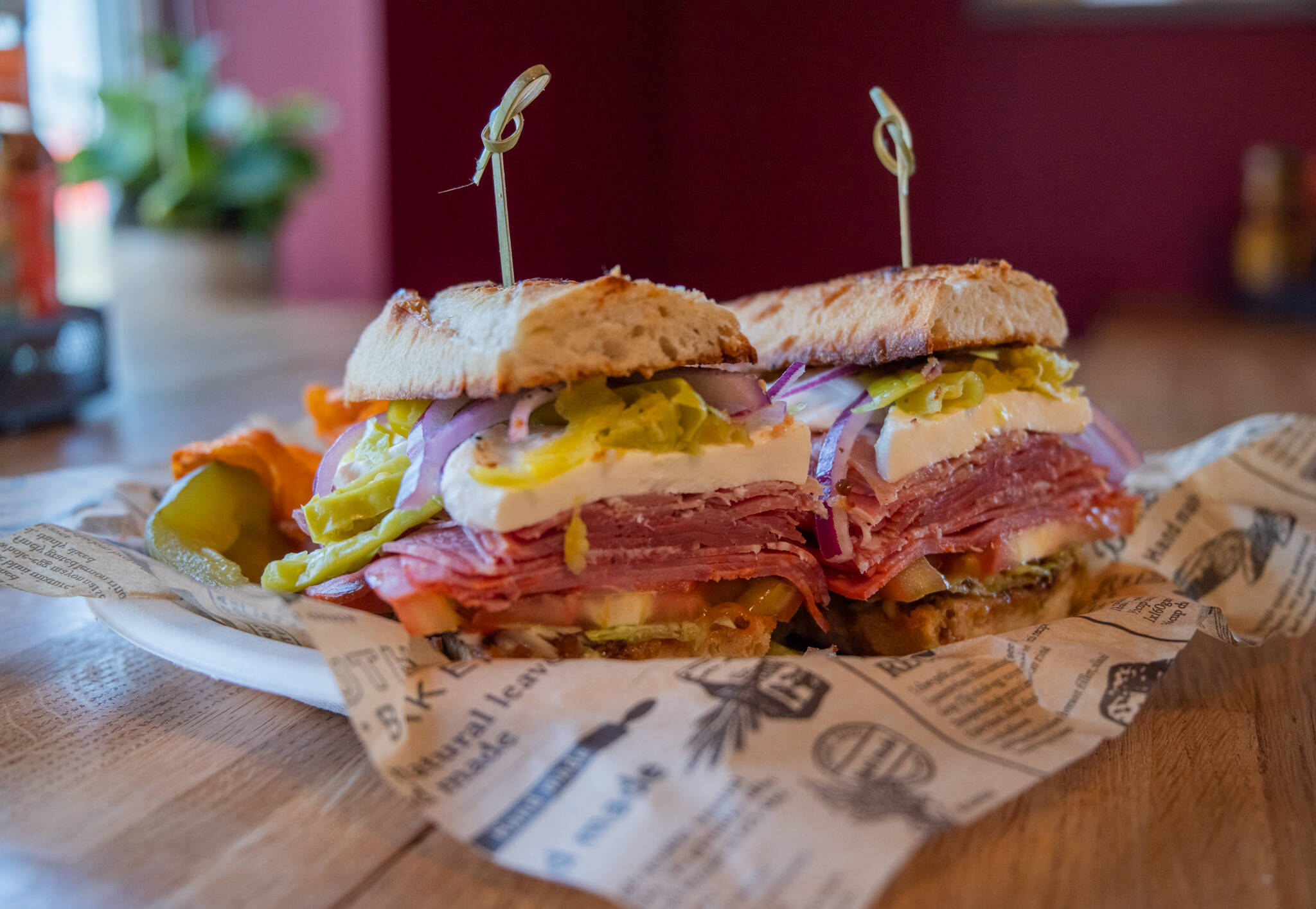 Chef Ted Walker says the customer favorite at The Goat and the Radish is the Italian Hero: capicola, salami, prosciutto, mozzarella, lettuce, tomato, pepperoncinis and red onion with oil and vinegar on an Italian roll.