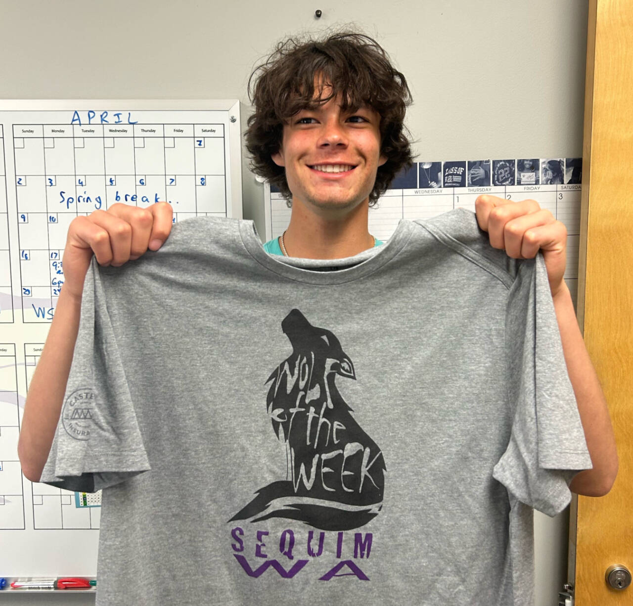 Photo courtesy of Sequim High School / Sequim High track standout Andrew Brown is co-Wolf of the Week for the second week of May.