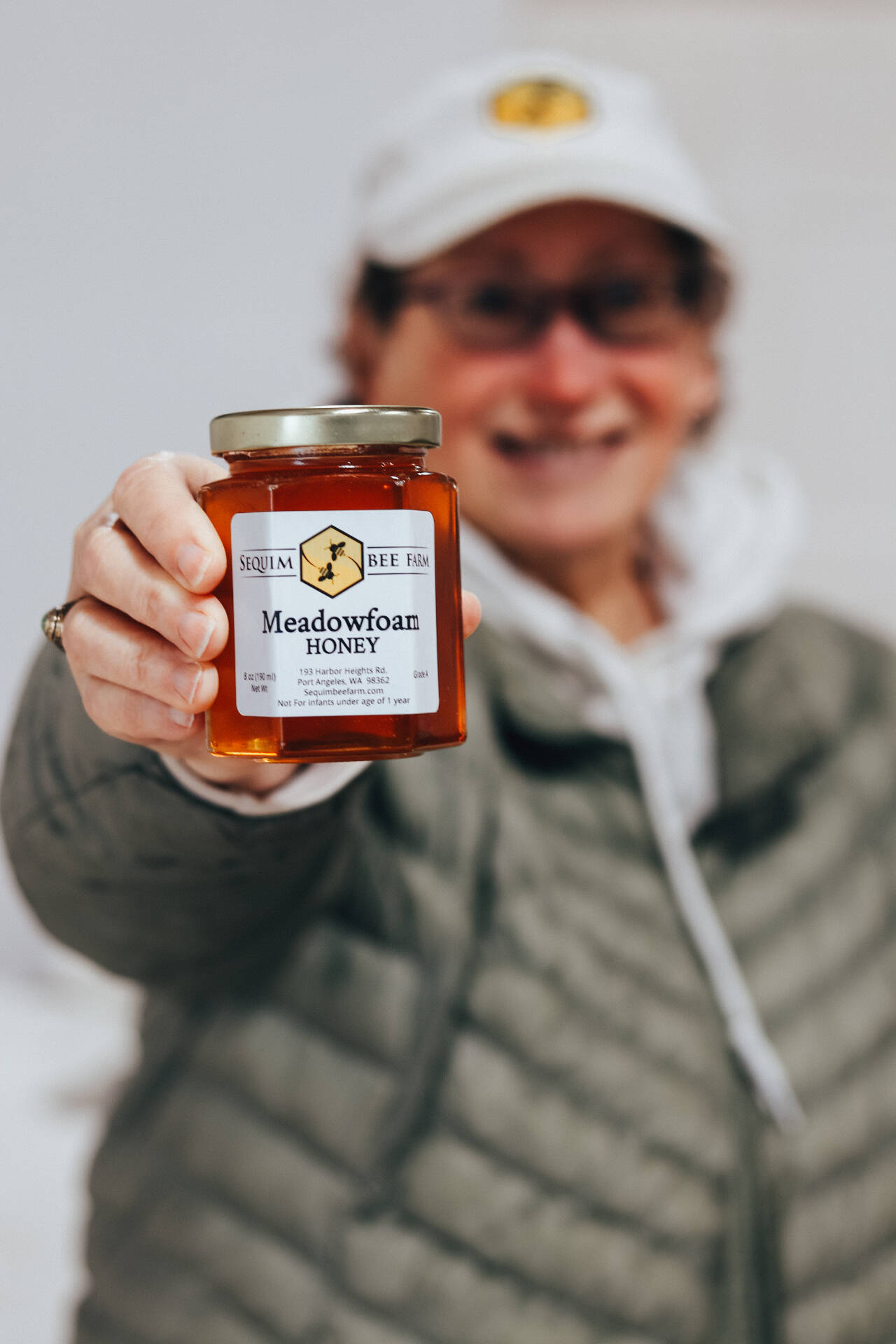 Photo courtesy of Sequim Farmers & Artisans Market / Sequim Bee Farm’s award-winning Meadowfoam honey, a crowd favorite, tastes like crème brûlée.