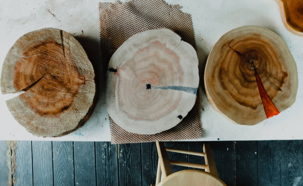 Photo courtesy of Sequim Farmers & Artisans Market / A look at the process as a wood round transforms from a raw cut of wood into a finished product.