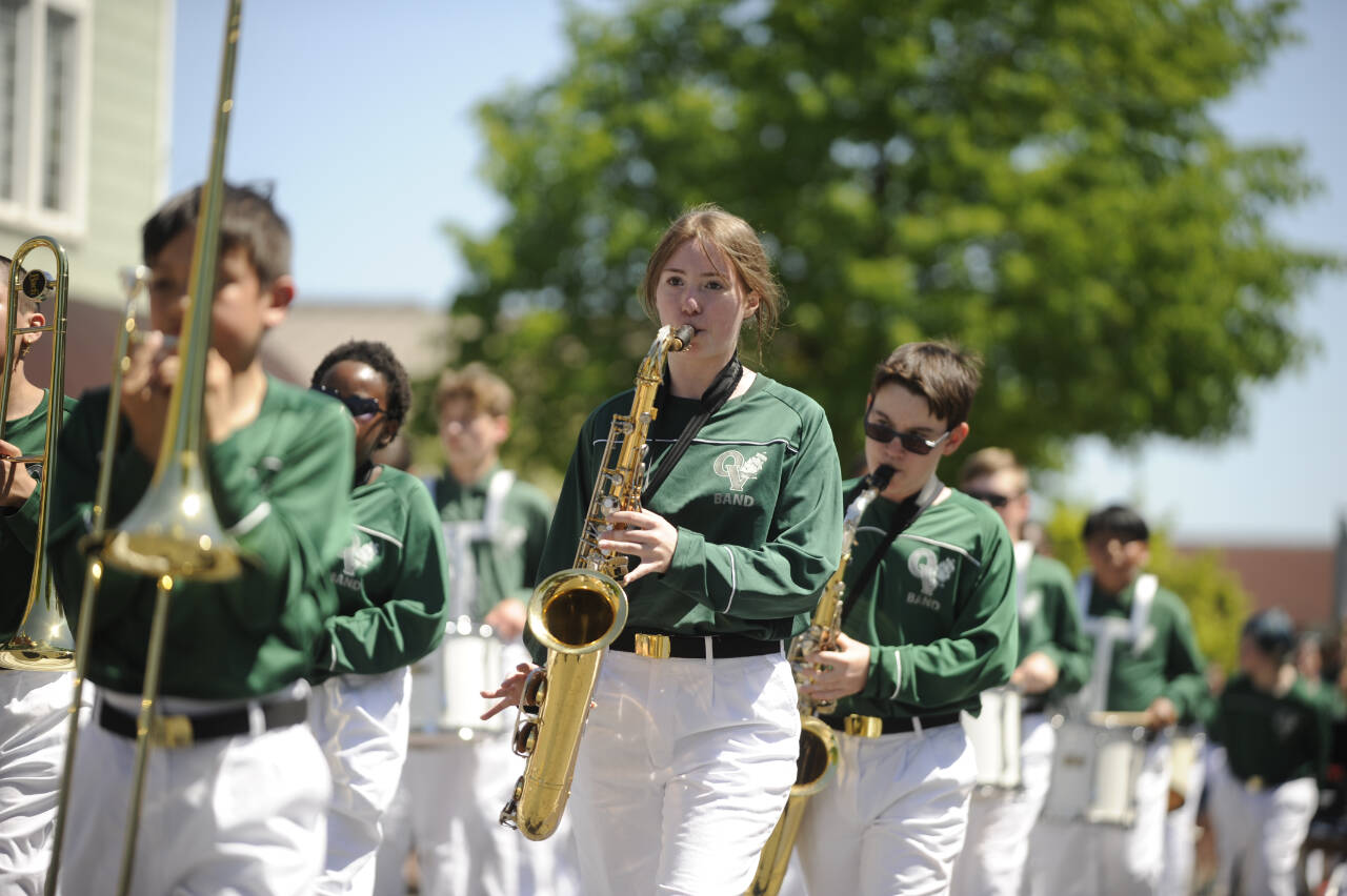 Sequim Gazette file photo by Michael Dashiell / The Olympic View Band & Drill Team won the top Middle School Band honor at the 2023 Sequim Irrigation Festival Grand Parade.