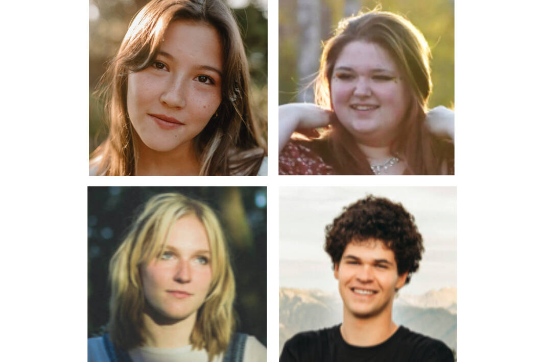Photo courtesy of Monday Musicale / Monday Musicale's 2023 scholarship recipients include (clockwise, from top left) Danika Chen, Rayna Mathison, Abby Sanford and Brock Tejada.