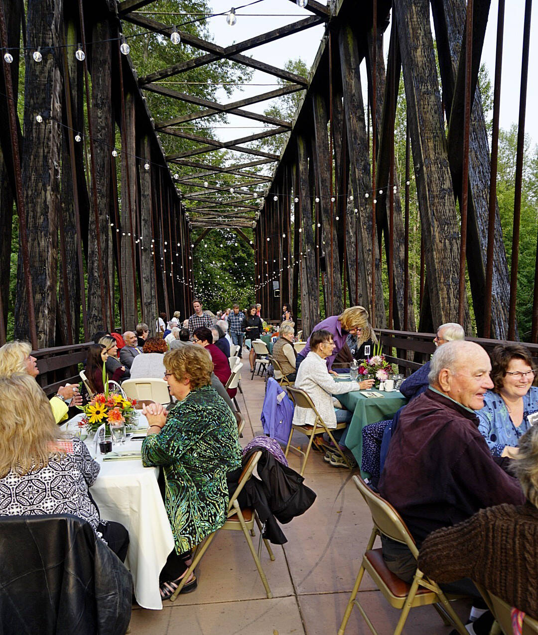 Photo courtesy of Dungeness River Nature Center / "Dine on the Dungeness," set this year for Friday, July 28, will close the bridge and its portion of the Olympic Discovery Trail for four hours (5-9 p.m.).