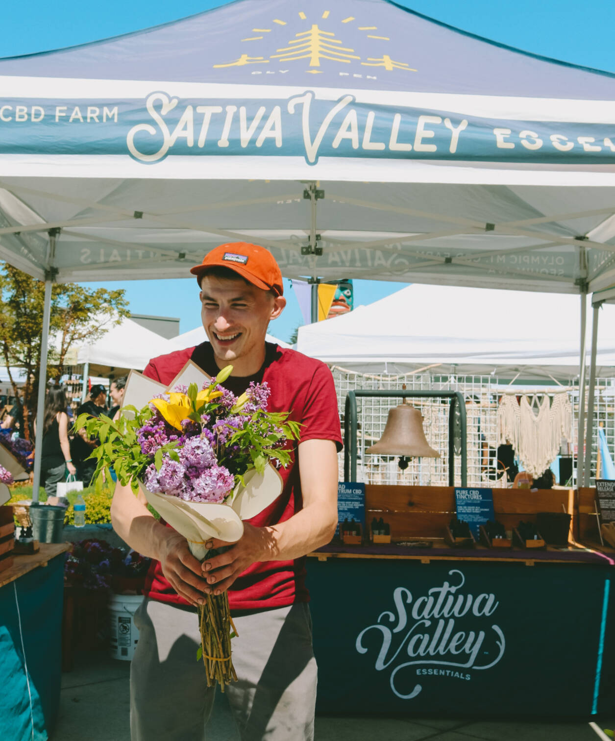 Photo courtesy of Sequim Farmers & Artisans Market/SFAM / Vendors such as Sam Konovalov of Stone Tree Farm and Sativa Valley often go above and beyond in serving the community. Sam currently serves as secretary on the SFAM board.