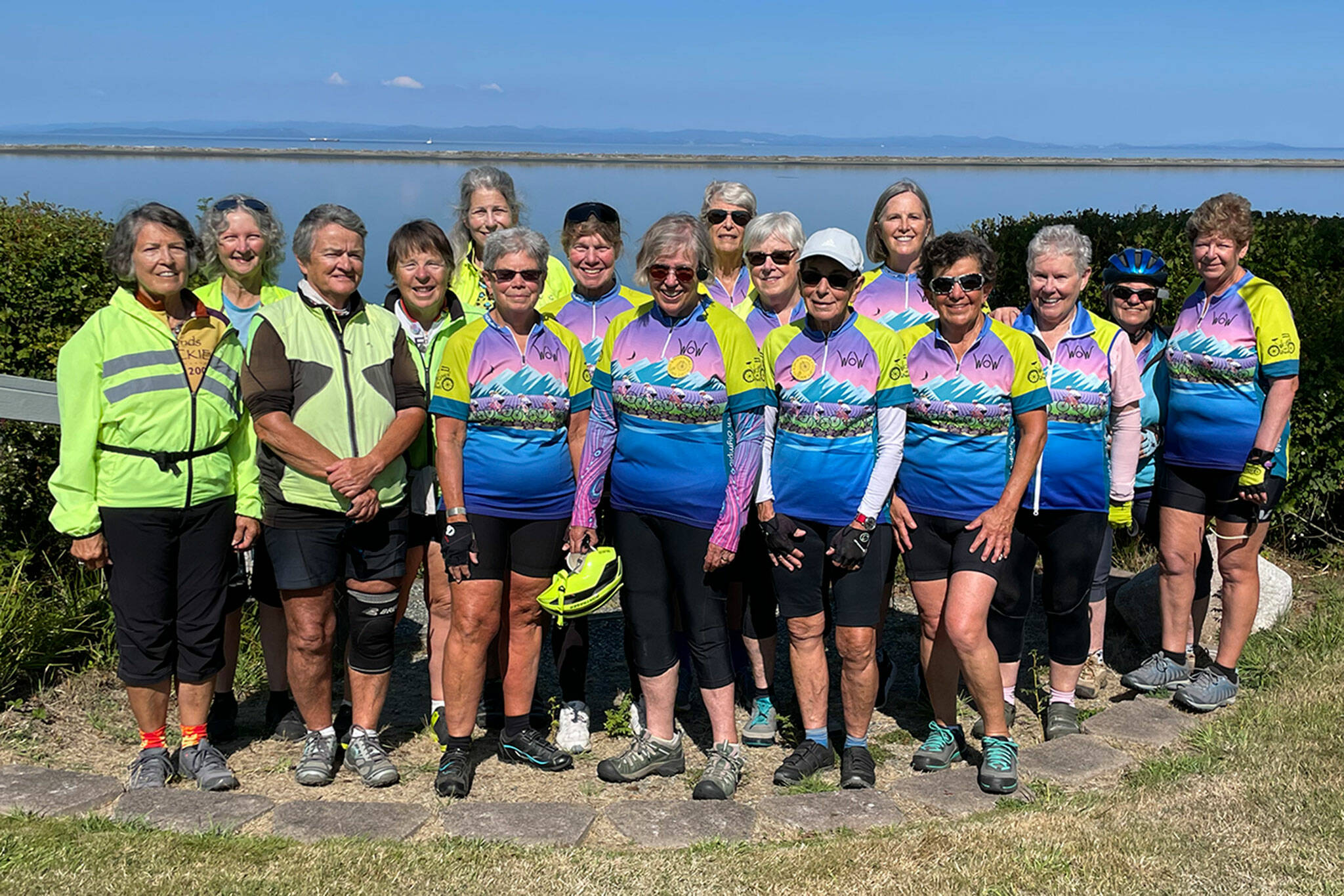 Sequim Gazette photo by Matthew Nash/ Some of the riders with Women on Wheels (WOW) gather during an annual meeting on Sept. 1 in Dungeness. The group rides 9:30 a.m. Tuesday and Friday starting at Railroad Bridge Park.