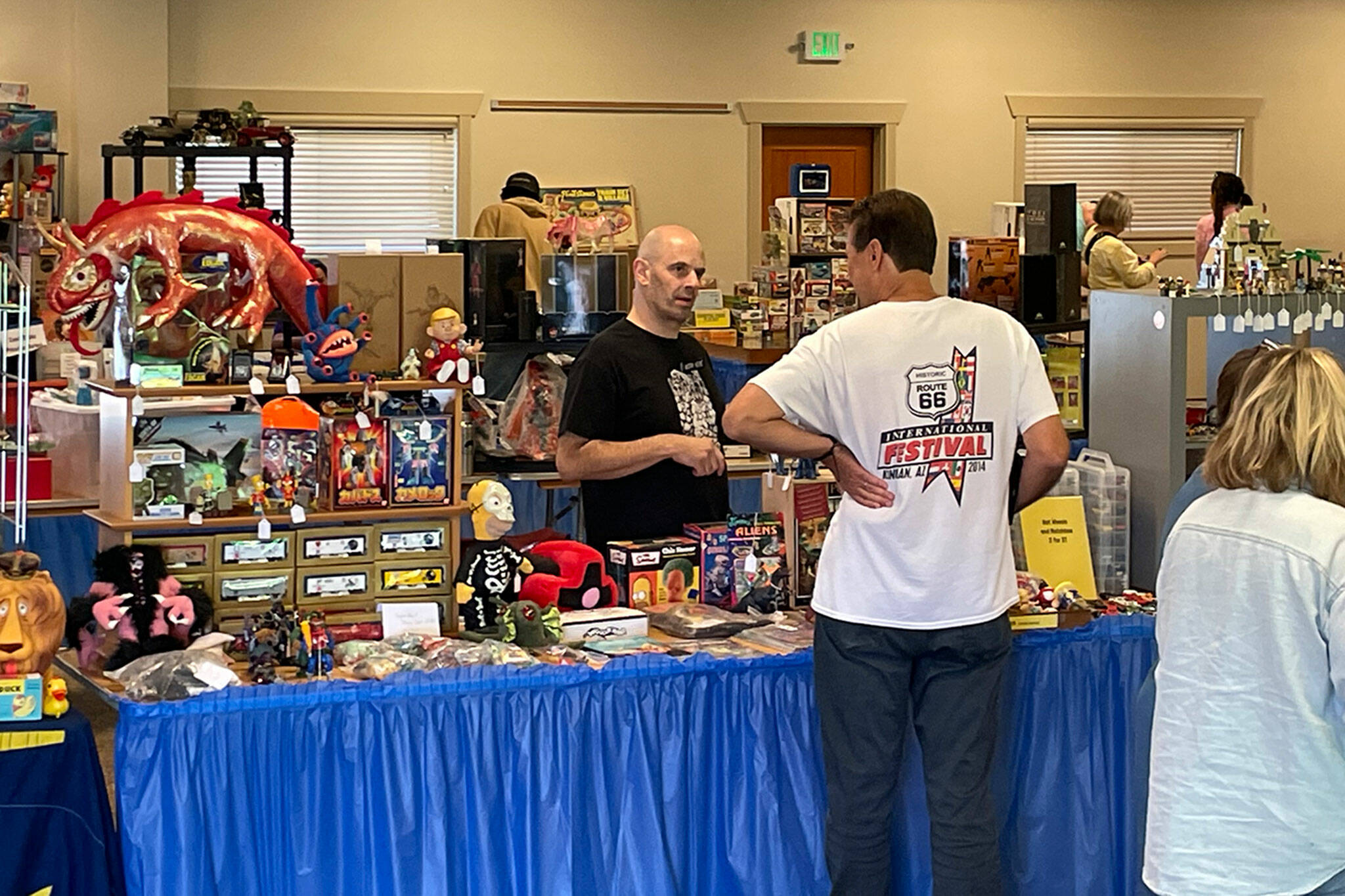 Sequim Gazette photo by Matthew Nash/ The Olympic Peninsula Toy and Collectibles Show hosted several vendors on Sept. 9 with a variety of toys for sale, including Star Wars, monsters, and cars.