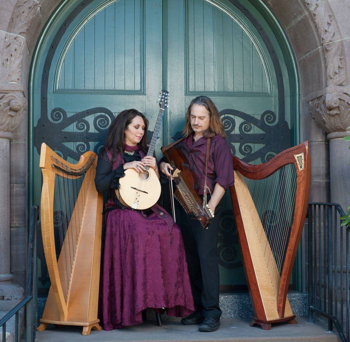 Photo courtesy of North Olympic Library System
Lisa Lynne and Aryeh Frankfurter offer two concerts, one in Port Angeles on Oct. 10 and another in Sequim on Oct. 11, titled “Celtic Harps, Rare Instruments and Wondrous Stories.”