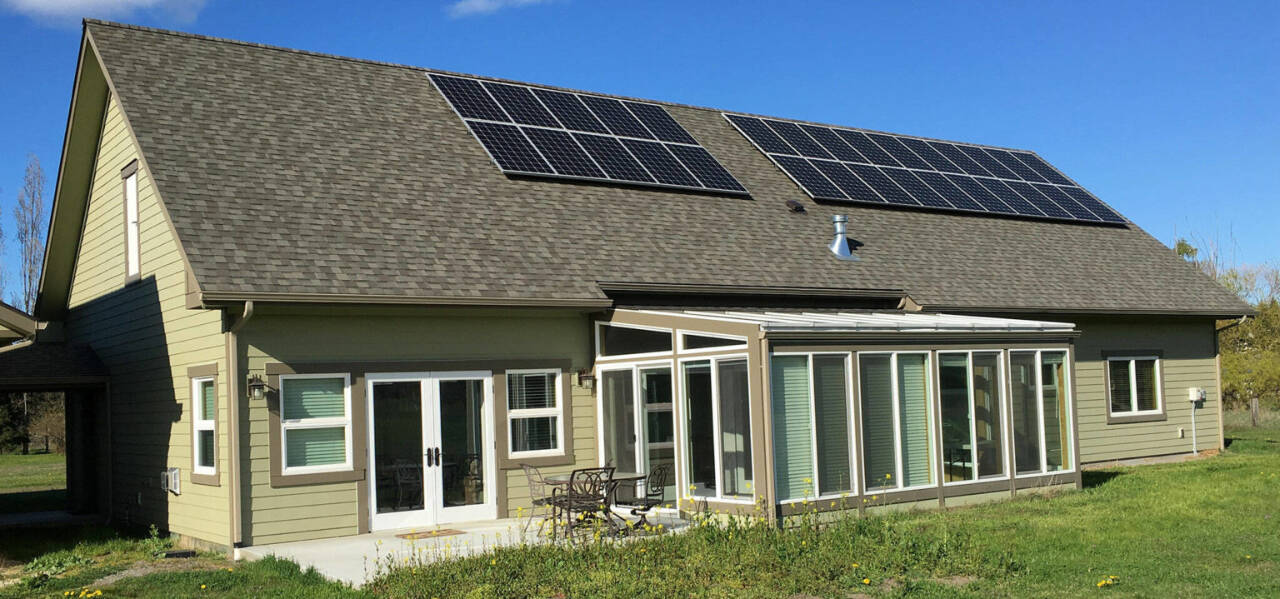 Photo courtesy Dave Large/ A 2,200-square-foot, “net-zero passive home” that produces more energy than it uses is part of the National Solar Tour from 9 a.m.-5 p.m. Saturday, Oct. 7, at 173 Griffith Farm Road in Sequim. A second home at 1328 Bent Cedars Way, Port Angeles, is also open from 10 a.m.-4 p.m. No appointments needed.