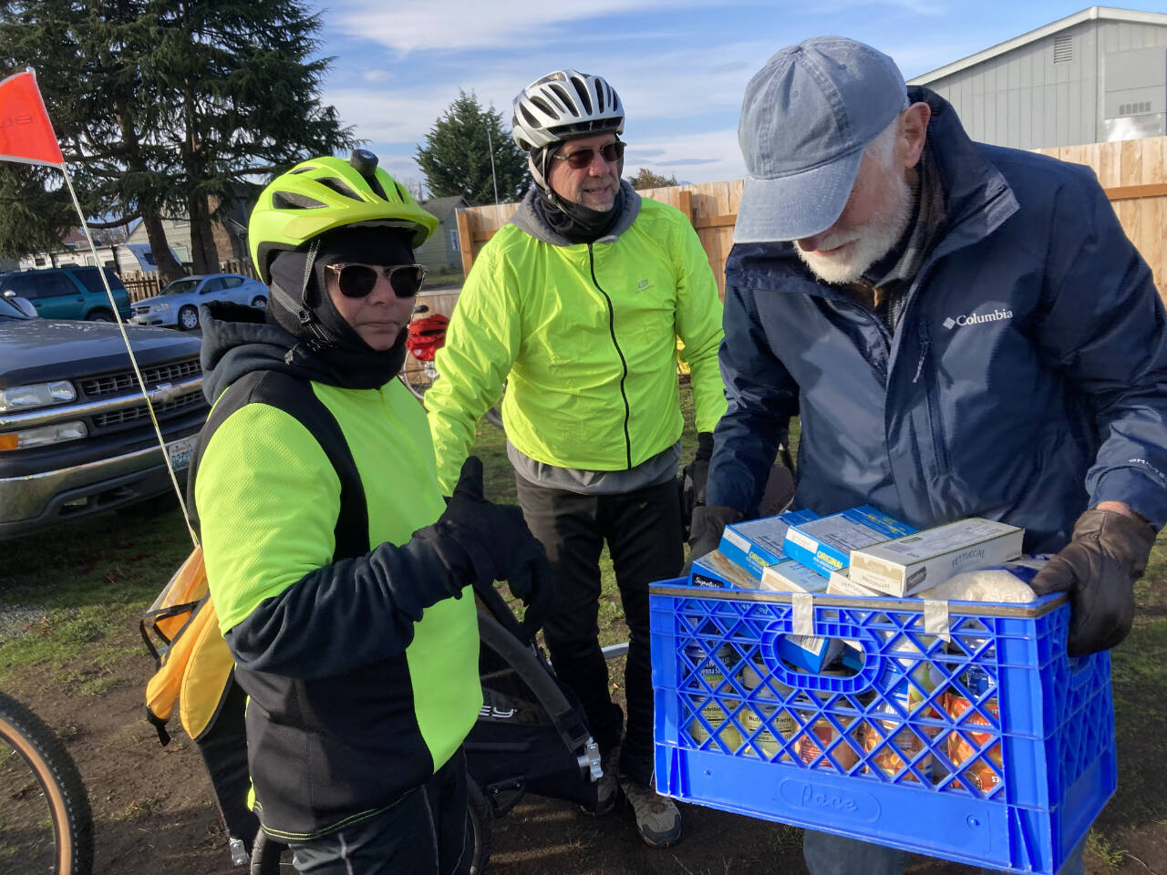 Photo courtesy of Kim Wennerberg / The 2023 Sequim Cranksgiving event topped 1,700 pounds and $3,400 for the Sequim Food Bank.