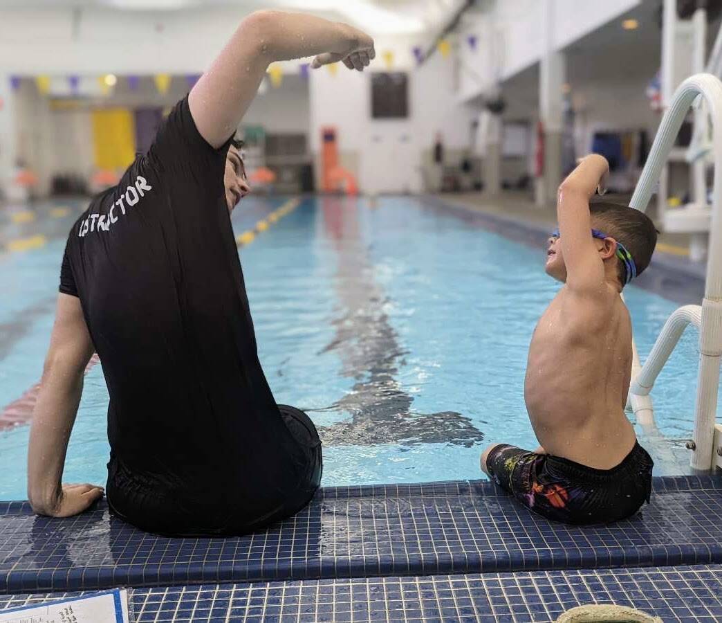 Photo courtesy of Olympic Peninsula YMCA 
The YMCA of Sequim will host free swim lessons for eligible youths of ages 4-14 in February, thanks to a grant from Step Into Swim, a nationwide initiative dedicated to creating safe swimmers. Registration is open.