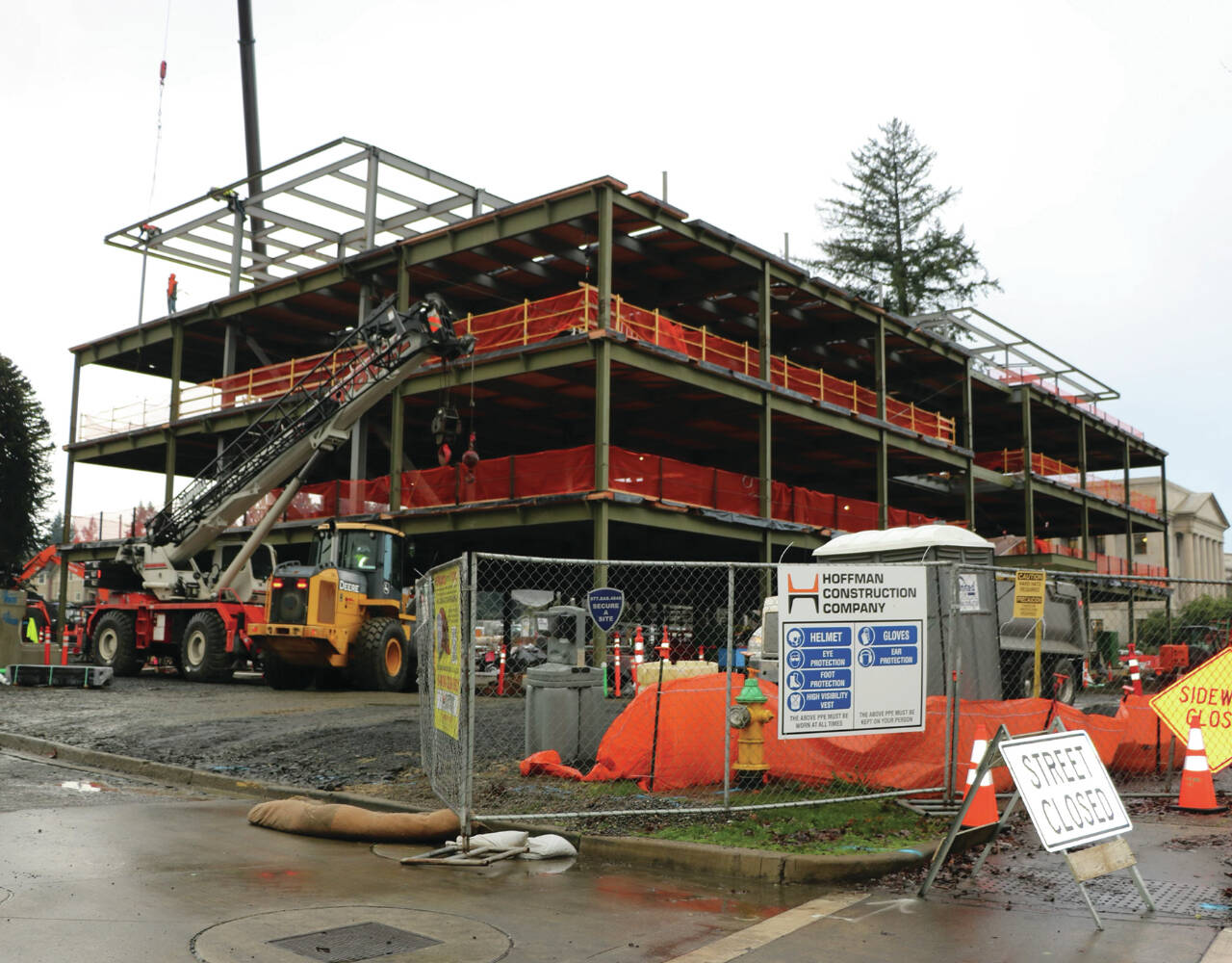 Photo by Aspen Anderson/Washington State Journal / The Newhouse building is currently under construction as part of the Legislative Campus Modernization for its replacement.