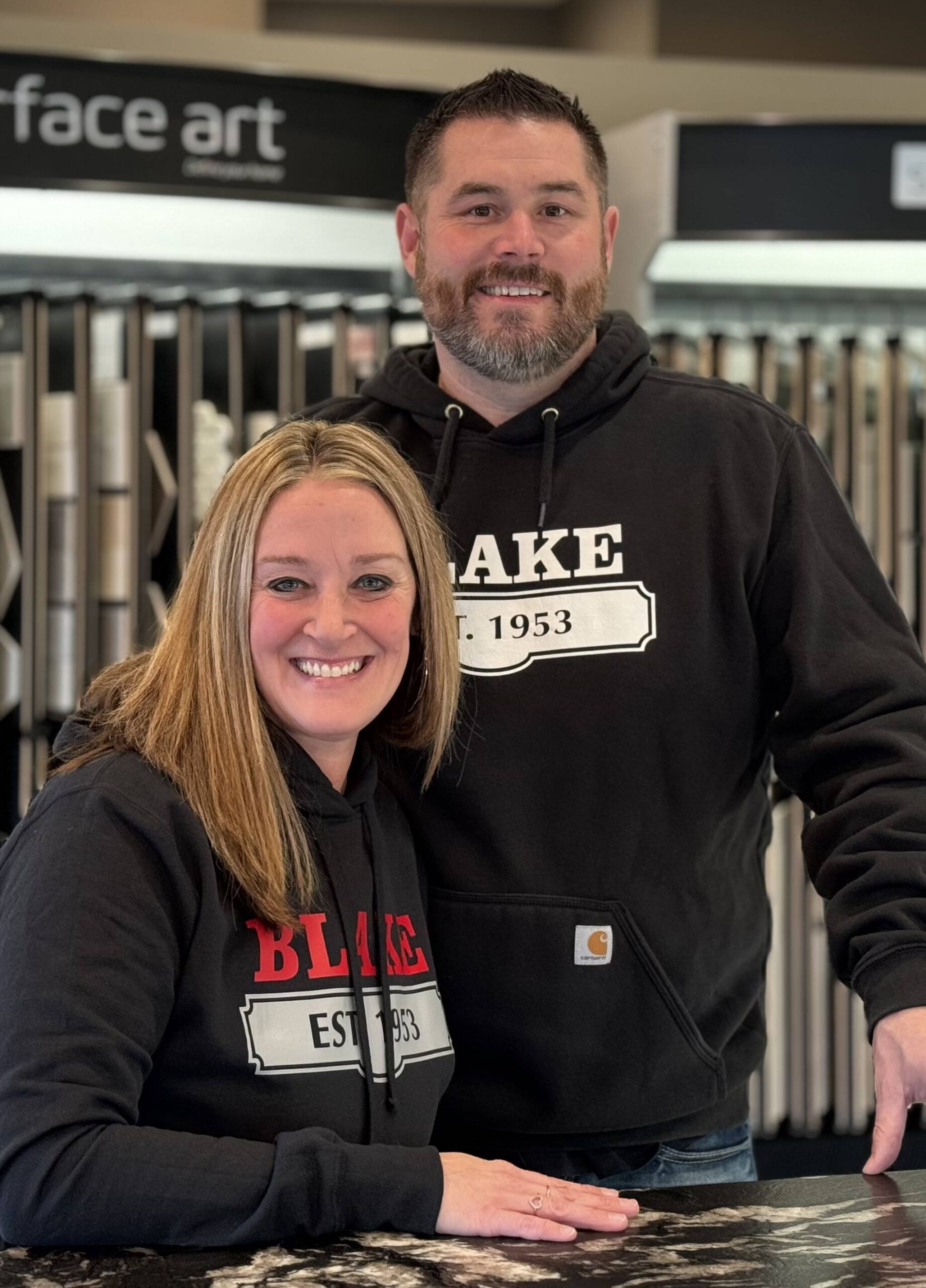 Jordan and Kirsten Pavlak are new owners of Blake Tile & Stone.
