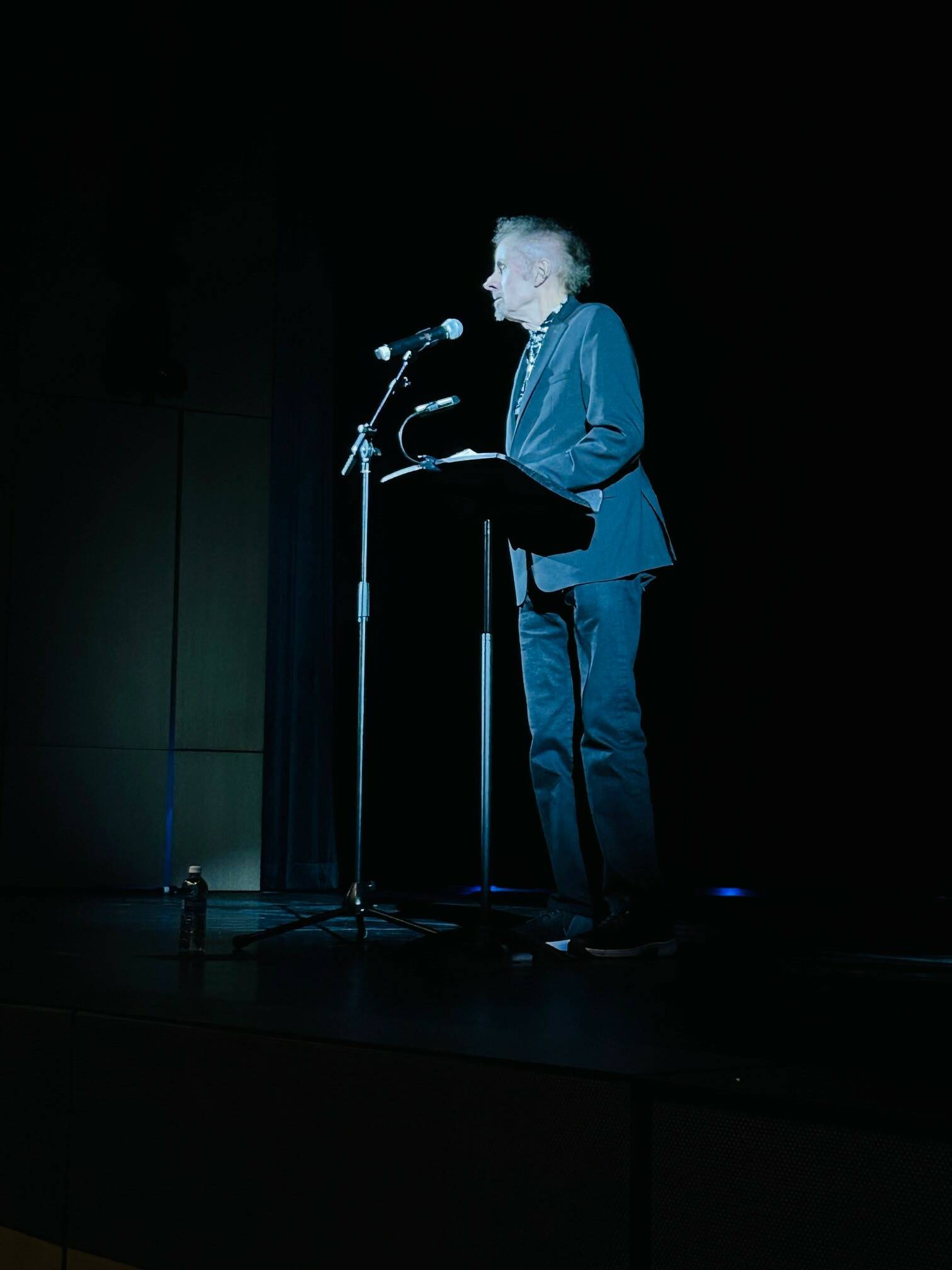 Photo by Kristy Webster / TC Boyle reads short stories at The Field Arts & Events Hall in Port Angeles on April 25.