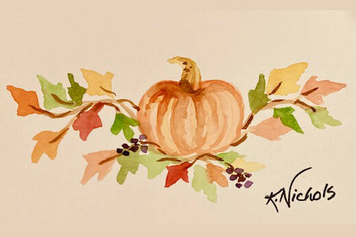 Photo courtesy of Kathy Nichols
Fall Fun by Kathy Nichols will be on display at Pondicherri, 121 E. Washington St., during the First Friday Art Walk.