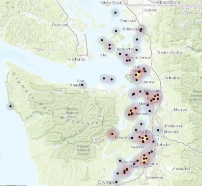 This map shows unmanned