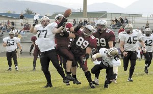 The semi-pro Olympic Peninsula Eagles (dark jerseys) take on the Northwest Avalanche in Sequim in 2007.