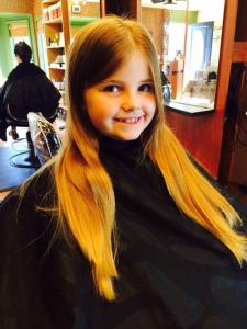 After growing her hair out for nearly all of her 7 years