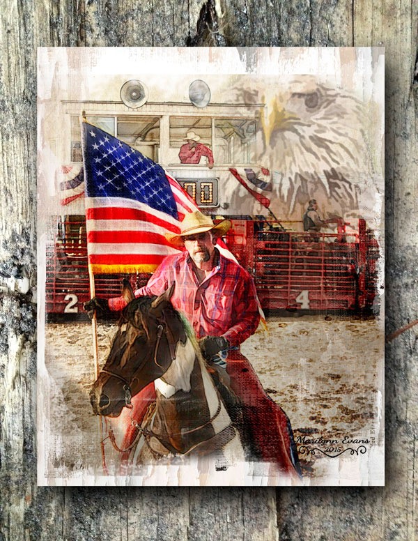 Marilyn Evans’ “Flag carrier”