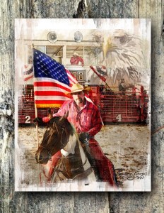 Marilyn Evans’ “Flag carrier”