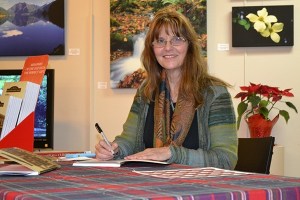 History was being shared during the First Friday Art Walk on Jan. 8. Author Katherine Vollenweider signed copies of her new book “Sequim-Dungeness Valley” at Sequim Museum & Arts’ Exhibit Building. Her book