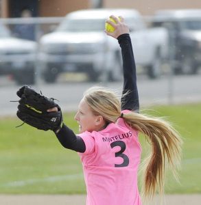 Allysen Montelius is one of four Sequim High fastpitch players named to the all-Olympic League first team.