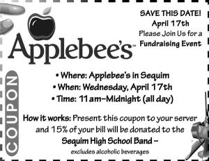 Sequim high school band fundraising event at Applebee's