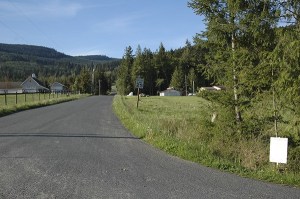 A public notice sign is up regarding the proposed 320-foot tower at the corner of Happy Valley Road and Johnson Creek Road.