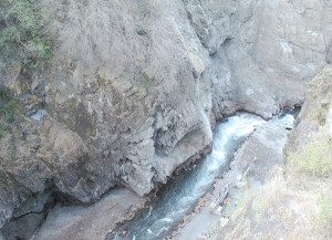 The view from above what used to be the Glines Canyon Dam.