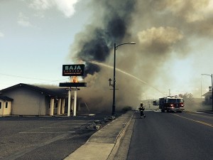 Clallam County Fire District 3 personnel respond to a fire near the 800 block of West Washington Street at about 1:25 p.m.