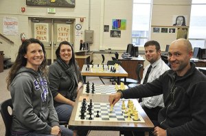 Teachers (from left) Linsay Rapelje
