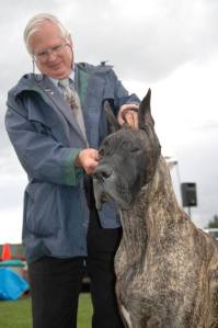 Just before entering the show ring