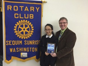 Cathy Dao with SHS teacher Mark Knudson