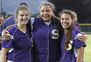 Sequim High School seniors (from left) Melissa Lewis