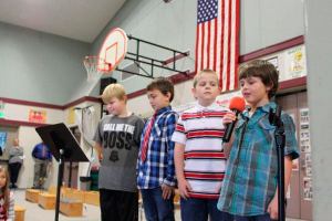 Greywolf Elementary School students (from left) Gabe Jensen